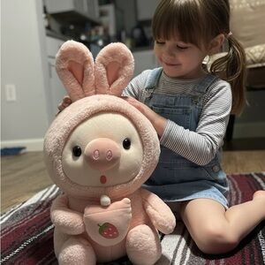 Adorable Pink Bunny Plush Toy